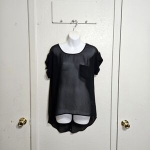 "B_Envied" Black See Through Tunic Size Medium